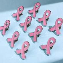 10 Pieces Of Unique And Elegant Pink Ribbon Brooches, Designed To Raise Awareness About Breast Cancer And Show Care For Women. Perfect For Women Attending Events And Ceremonies. Christmas Gift