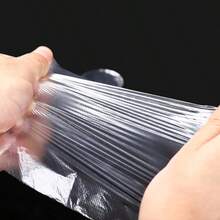 200-Plastic Safety Disposable Gloves, Food Handling, One Size Fits Most