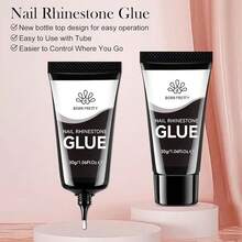BORN PRETTY Nail Rhinestone Glue Gel For Nails Super Strong Gel Nail Glue For Nail Charm 3D Nails Gems Beads Nail Art Jewels Cured Need Nail Art DIY At Home 30ML{"Color_name":"NailRhinestoneGlueGel"} - 指甲水鑽膠水凝膠 - 查看 8