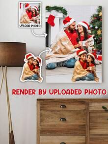 Custom Miniature Doll Canvas Poster/Canvas Prints Personalized Canvas Gifts For Family, Friends, And Couples- Custom Cartoon Portraits For Bedroom, Living Room, And Bathroom Wall Decor