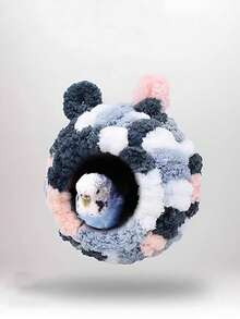 鸟巢，鹦鹉宠物保暖冬窝，加厚隔热虎百合图案睡窝，温暖繁殖箱，鹦鹉保暖鸟巢，牡丹凤凰保暖越冬巢 - 彩色 - 查看 7