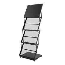 YUNRUX Brochure Stand, Foldable Brochure Stand, Foldable Stand For Flyers And Brochures - Black - View 7