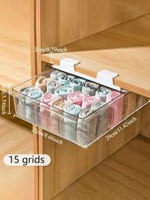 Organizador de ropa interior y calcetines - Transparente - Ver 8