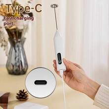 2-In-1 Electric Milk Frother & Egg Beater, Mini Handheld Milk Foamer & Whisk For Drinks, Milk, Coffee, Egg Whites, Home Baking