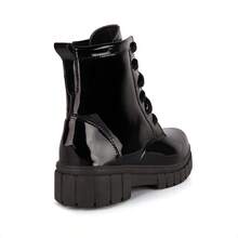 Domidona Women's Children's Ankle Boots, Elegant And Comfortable, Fashionable Winter High-Top Tractor Boots - Preto Verniz - 查看 4