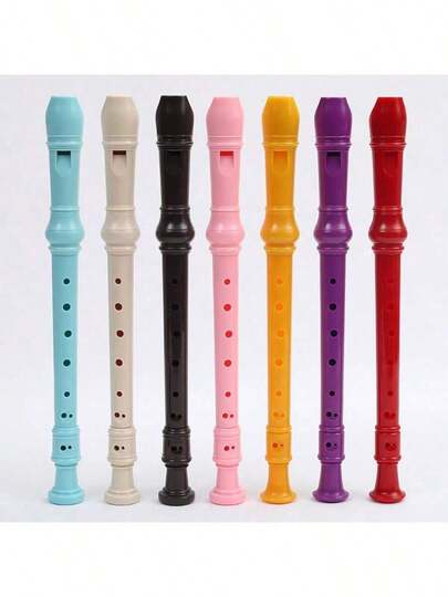 1pc (Standard 30cm, Premium 32cm) PVC 8-Hole Vertical Flute, High Pitch Straight Flute, (Premium 3-Section Detachable 6-Hole 8-Hole Beginner Vertical Flute, German Style, 6-Hole 8-Hole Flute Instrument For Learners, 8-Hole Flute Instrument For Teaching & Practice)