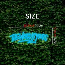 "The Word Is Yours" Neon Sign - USB-Powered Wall Art With 8 Vibrant Colors, Adjustable Text LED Light For Home Office Bar Cafe Wedding Party Decor, Anniversary Valentine's Gift, Ambient Lighting | Customizable Light Decor | Colorful Neon Lights, Neon Signs For Wall Decor