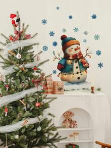 1PC Removable PVC Wall Decals – [3D Three-Dimensional Wall-Breaking Santa Claus Wall Stickers, Christmas Snowman Decorations, Christmas Reindeer Pulling A Sleigh]Self-Adhesive Waterproof Wall Stickers For Home Decor, Room Decor, Wall Decor, And Kitchen – Easy To Apply, Ideal For Living Room, Bedroom, Or Office Christmas Decorations Christmas Decorations Home