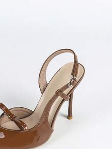 أحذية نسائية بكعب عالي ذات رؤوس مدببة وفيونكة أنيقة وجذابة باللون البني، مريحة للارتداء اليومي، مناسبة للعمل والحفلات وأغراض متعددة - بني - مشاهدة 7