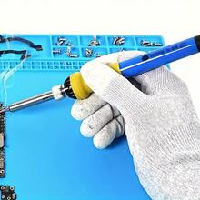 1pc Anti-Slip Heat Resistant Soldering Mat, Silicone Soldering Pad For Laptop, Tablet, Electronics Repair Workstation With Magnetic Area