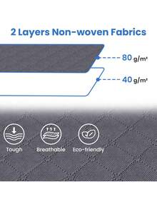 Bolsa plegable de gran capacidad, ideal para organizar ropa, edredones y ropa de cama. Cuenta con una ventana transparente y asas. Imprescindible para el almacenamiento estacional. - Gris - Ver 9