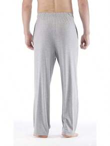 Mens Pajama Pants - Viscose Made From Bamboo, Soft Sleep Pants Comfy Drawstring Lounge Bottom With Pockets Sweatpantshalloween - Heather Grey - View 9