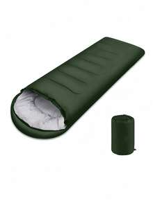 1pc Lightweight 3-Season Sleeping Bag, 11 Color Options, Suitable For Adult Women For Car Sleeping, Super Soft Fiber Filled For Backpacking/Hiking/Camping/Mountaineering, Comes With Compression Bag, Waterproof Camping Sleeping Bag Suitable For 4-Season Cold Weather Or Warm Backpacking Hiking Mountaineering Indoor Outdoor Use Adult Sleeping Bag, Cold Weather And Warm - Backpacking Camping Sleeping Bag