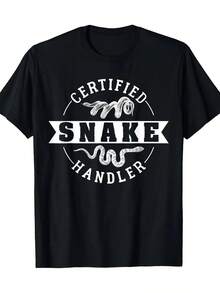 Certified Snake Handler T-Shirt - 220g - Black - View 1