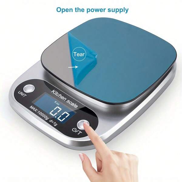 Precision Digital Kitchen Scale - 11.02LB/22.05LB Capacity, LCD Display, Multi-Unit (G, Oz, Lb), Battery Operated, Auto Shut-Off - Essential Cooking & Baking Tool