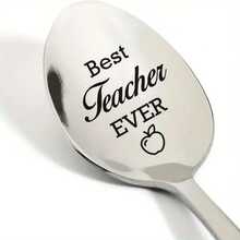 Meilleurs cadeaux pour les enseignants, cadeau de remerciement et d'appréciation pour les enseignants, meilleure cuillère à café/thé en acier inoxydable gravée "Meilleur enseignant" comme cadeau pour les enseignants