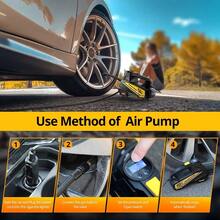 CARSUN Portable Car Air Compressor, Tire Inflator - Automotive Accessories Features Digital Pressure Gauge And LED Work Light 22mm Cylinder 35 Liters Per Minute 12V Cigarette Lighter Adapter No Batteries Required Suitable For Cars/Motorcycles/Bicycles/Basketballs Essential Car Accessory/Gift