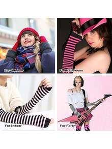 1 قطعة مدفئات معصم بدون أصابع. مناسبة للتنقل اليومي، المشي في الخريف. هدية عطلة للأقارب، التزلج، الأكمام الفضفاضة. - متعدد الألوان - مشاهدة 9
