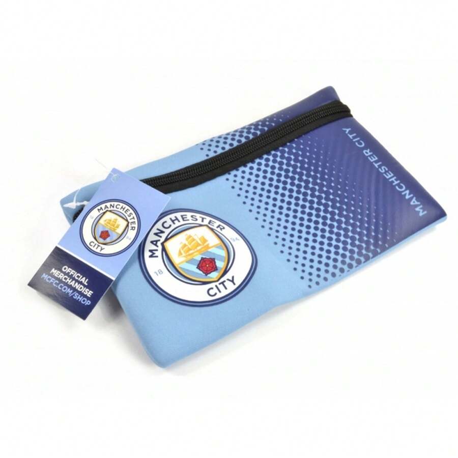 Manchester City FC Official Football Fade Design Pencil Case (Light Blue/Blue) - 100% Mixed - (BS790) - Blue - View 1