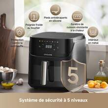 dreame Dreame Air Fryer With Visible Window 7.6L,Dual-Source Cyclonic™ Heating * Steam Infusion Technology , Fast, 8-In-1 Presets,Family Size Healthy Oil Free Cooking, LED Touch Control, +1 Minute Button,2800W Power