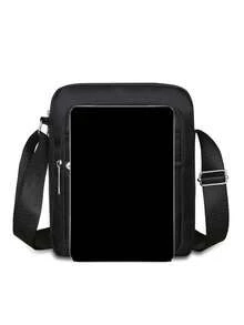1 pieza Bolsa pequeña con cierre de cremallera de tela de nailon de unicolor, multicapa, mochila casual de moda, de mano, con correa para el hombro, adecuada para primavera, verano, otoño, uso diario, trabajo, negocios, compras - Multicolor - Ver 12