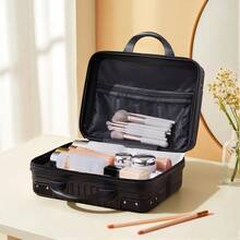 LIVINGANDHOME Living And Home 5 Colors Portable Hard Shell Handheld Makeup Travel Case,Makeup Storage Box,Makeup Storage Box - Black - View 2