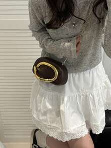 黑色PU皮革手拿包 - 情人节理想之选，舒适时尚，款式别致，个性化礼物之选，2025年必备单品，风格独特，适合各种场合，品质奢华，价格实惠 - 咖啡 - 查看 7