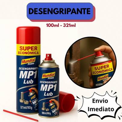 Spray Desengripante Lubrificante 100ml 321ml Antiferrugem Anticorrosivo Multiuso Manutenção Prática