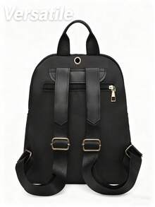 Bestseller In Weekly Top Growers Women Fashion Backpacks,Malist Flower Embroidery Functional Backpack For Women, Business Casual Commuting Travel Backpacks, Cute Multi-Compartment Versatile Computer Daypack, Portable Campus School Bag For Junior High School And College Students, School Backpack, Elementary School, Middle School, High School, Back To School Bags, Waterproof, Lightweight, Classic Casual, Suitable For Teen Girls Women College Students, Teacher, Perfect For Back To School, First Day Of School, Middle School, High School,Christmas Gifts,Valentine's Day Gift ,Gift For Girls - Màu đen có mặt dây chuyền - Xem 4