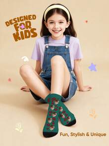 1 Pair Customizable Children's Socks - Personalized With Your Photo, Colorful And Fun Kids Socks, Suitable For Boys And Girls, Fits Children Aged 6-10, Soft And Comfortable Material With Elastic Cuffs, Perfect For Everyday Wear - Multicolor - View 2