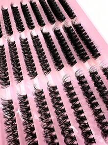 Fluffy Lash Clusters Thick Volume Lash Extension 9-17mm Cluster Eyelash Extensions 290pcs DIY Individual Lashes Wispy At Homelash Clusters,Eyelash Clusters,Individual Eyelashes,Lashes,Fake Lashes. !! !Random Style.