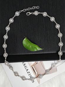 1pc Rhinestone Clover Hat Chain, Versatile Detachable Decoration Suitable For Various Hats, Holiday Gift & Daily Hat Accessory To Make Your Hat More Beautiful