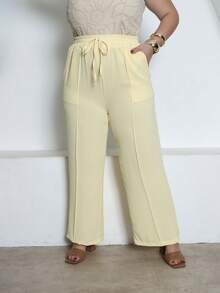 Duna Plus Size Pantalona - Amarillo mantequilla - Ver 4