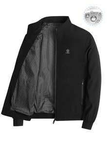 Alpha Camp Men's Casual Sports Jacket, Outdoor Stylish Minimalist Windbreaker, Spring/Autumn