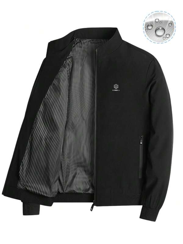 Alpha Camp Giacca sportiva casual da uomo, giacca a vento minimalista e alla moda per esterni, adatta per primavera/autunno