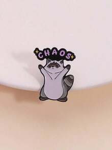 1 Piece Cute Cartoon Raccoon Pin, Suitable For Backpack Clothing Hat, Gift For Friends - Multicolor - View 7