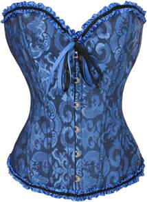Women's Waist Cincher Bustier Boned Corset With  Design In 2025 - 深藍 - 查看 6
