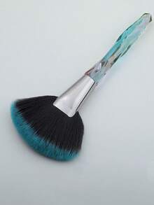 1pc High-Quality Large Fan Makeup Brush, Portable Face Highlighter Brush, Powder Brush, Crystal Highlighter Brush, Specialized Handle - Multicolor - View 9