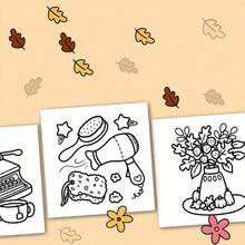 1 Cozy Girl Coloring Book - 22 Pages, Thick & Upgrade, Stress-Relief & Mood-Enhancing Adult Coloring Book With Autumn & Fall Themes, Perfect For Family Gatherings & Holidays, Festive Gift Idea, Holiday Coloring Book | Autumnal Design | Detailed Line Art, Adult Coloring Book - Multicolor - View 8