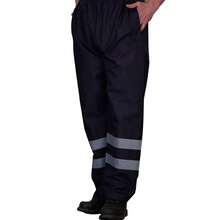 Yoko Unisex Adult Waterproof Hi-Vis Over Trousers (Navy) - 100% Polyester - (RW9689) - Blue - View 2