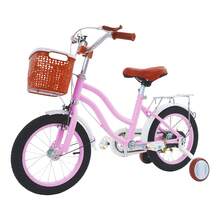 14 Inch Children's Bike, Children's Bike With Adjustable Height, Training Wheels, Storage Basket And Handbrake, For 3-8 Year Old Boys And Girls - Hồng - Xem 1