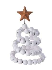 1 pieza Decoración navideña, Decoración de escritorio de árbol de Navidad de estilo nórdico creativo de madera