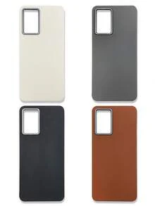 4-Pack Luxury Leather Texture Phone Cases, Compatible With IPhone & Galaxy, Black, Grey, Brown, Beige - Multicolor - View 40