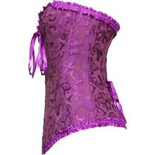 Women's Waist Cincher Bustier Boned Corset With  Design In 2025 - 紫色花卉 - 查看 3