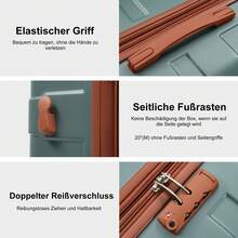 Flieks Trolley Set Suitcase Set (M, L, XL With Toiletry Bag), Rolling Suitcase Set 4 Wheels, (Set, 5 Pcs., Hard Shell Trolley Set), Luggage Set With School Bag, Cosmetic Bag Set Travel Suitcase