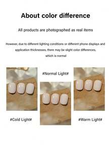 24pcs Oval Nude Gradient False Nails, 1pc Nail File And 1pc Nail Tape, DIY Manicure Set Nail Supplies - Multicolor - View 8