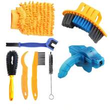 4/6/8pcs Bicycle Chain Cleaner Tool Kit Multi Function Drivetrain Scrubber Cycling Maintenance Gear Quick Cleaning Brush Set For Bike Chain Cassette Derailleur Home Workshop Upkeep - Multicolor - View 8