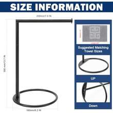Hand Towel Holder Stand Thicken Metal L Shape Hand Towel Rack Small Towel Ring Stable Standing Towel Bar For Bathroom Kitchen Vanity Countertop 8 L 14 H Matte Black 1 Pack - màu đen - Xem 2
