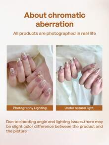 24pcs Short Almond Shape Solid Burgundy Color False Nails With 1pc Nail File And 1pc Jelly Gel Press On Nails Nail Supplies - Burgundy - View 11