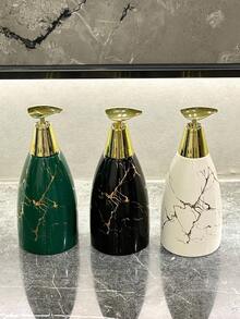 Nowoczesny, minimalistyczny, czarno-biały, marmurowy dozownik do mydła w butelce z ceramiki ze złotą głowicą pompki, łazienkowe pojemniki na mydło w płynie/szampon/balsam do łazienki, do użytku hotelowego i domowego